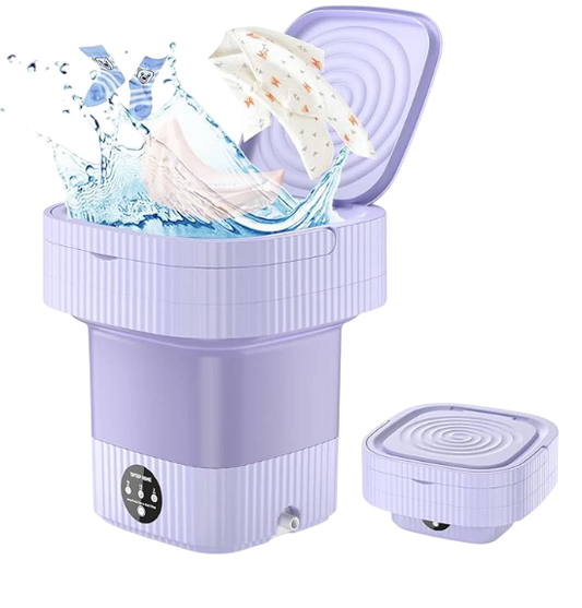 Mini Lavadora Portátil Plegable 6L con Temporizador y Cesta de Drenaje