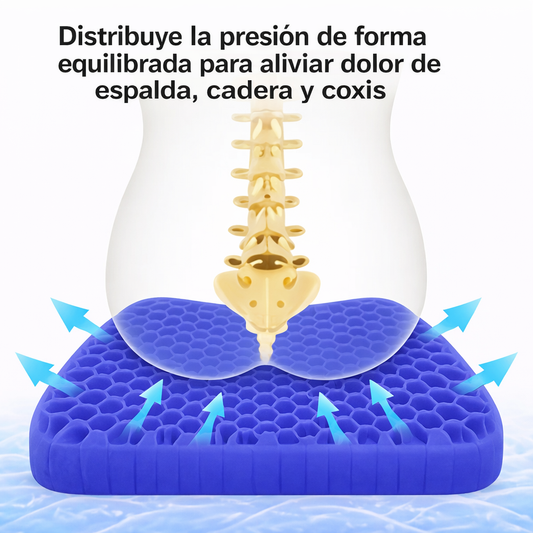 Cojin Terapéutico Siliconado de Gel Flexible - FrescoAsiento 💺💙