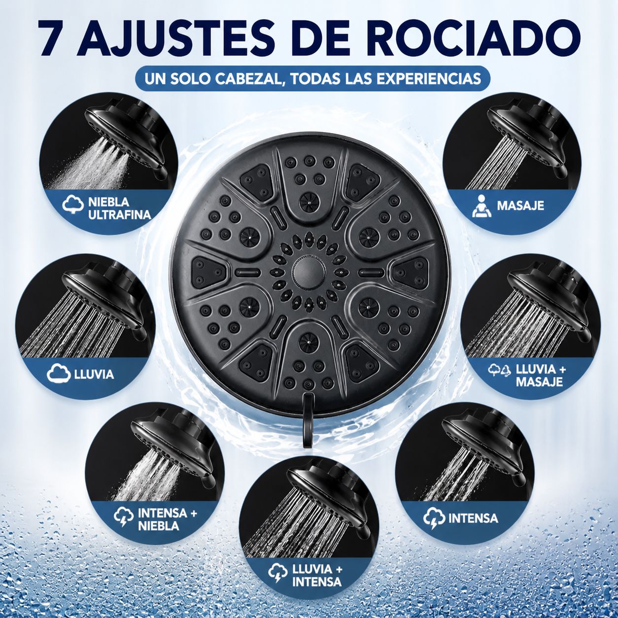 💦 Filtro Agua Pura y Masajeador de Alta Presión
