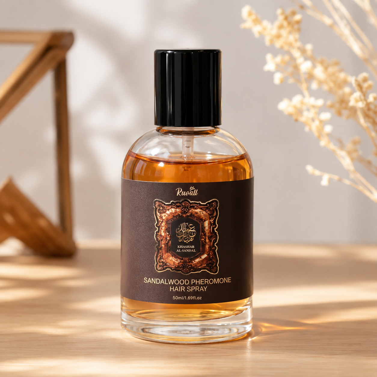 Perfume para Cabello con Feromonas — Aroma Sándalo, Hidratante, sin Alcohol PF™