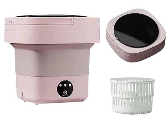Mini Lavadora Portátil Plegable 6L con Temporizador y Cesta de Drenaje