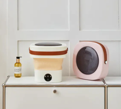 Mini Lavadora Portátil Plegable 6L con Temporizador y Cesta de Drenaje